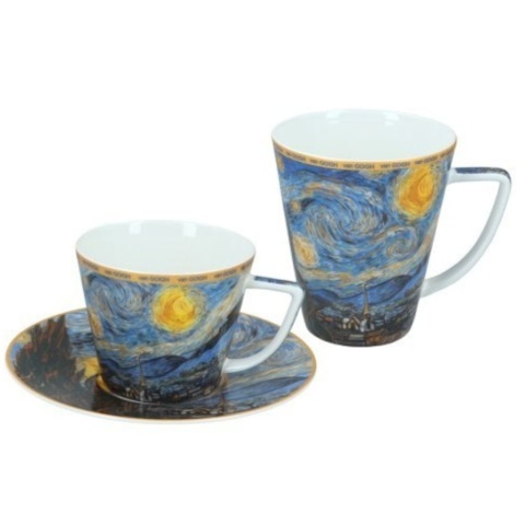 Filiżanka i Kubek - Gwiaździsta Noc (V. van Gogh) - 230 ml / 400 ml