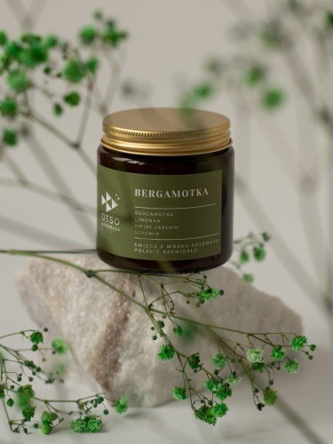 Świeca Sojowa: Bergamotka (Earl Grey & Szałwia) – 120 ml