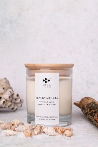 Świeca Sojowa: Beztroskie Lata (Sól Morska i Szałwia) – 250 ml