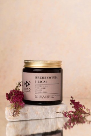 Świeca Sojowa: Brzoskwinia i Liczi – 120 ml