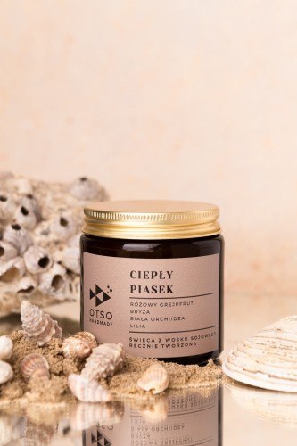 Świeca Sojowa: Ciepły Piasek (Morska Bryza) – 120 ml