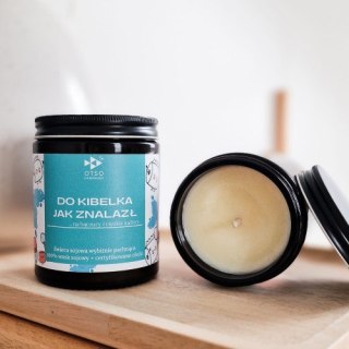 Świeca Sojowa: "Do Kibelka Jak Znalazł" (Funny Label) – 180 ml