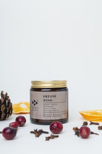 Świeca Sojowa: Grzane Wino (Zimowy Wieczór) – 120 ml