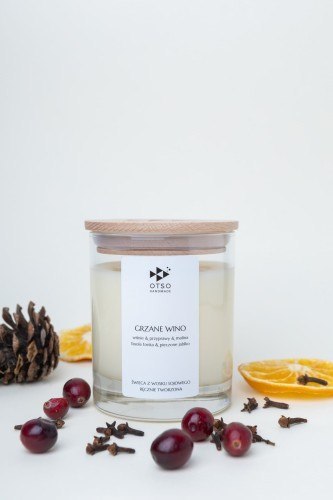 Świeca Sojowa: Grzane Wino (Edycja Premium) – 250 ml