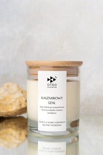 Świeca Sojowa: Kaszmirowy Szal (Czyste Piżmo) – 250 ml