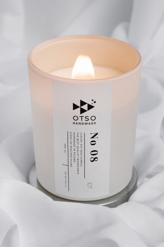 Świeca Sojowa: No. 08 White Edition (Luksusowa Skóra) – 280 ml