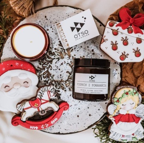 Świeca Sojowa: Pierniczki z Pomarańczą (Świąteczny Czas) – 120 ml