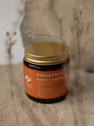 Świeca Sojowa: Pomarańcza, Klon i Goździk (Jesienny Poranek) – 120 ml