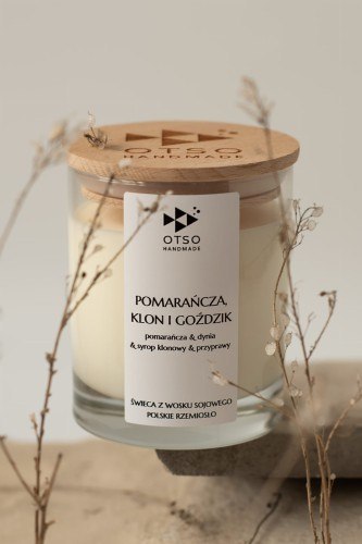 Świeca Sojowa: Pomarańcza, Klon i Goździk (Edycja Premium) – 250 ml