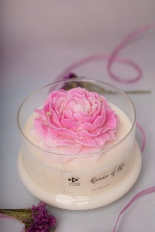 Świeca Sojowa XXL: Queen of Life (Flower Box) – 420g