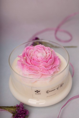 Świeca Sojowa XXL: Queen of Life (Flower Box) – 420g