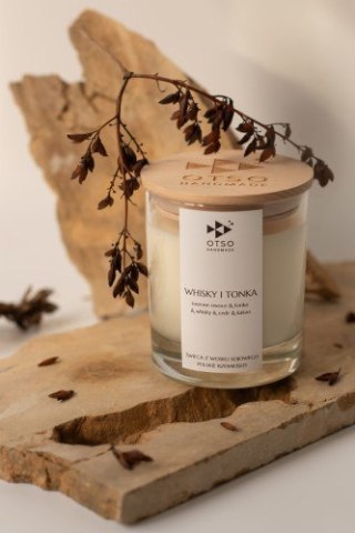 Świeca Sojowa: Whisky i Tonka (Edycja Premium) – 250 ml