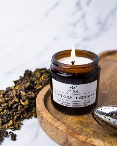 Świeca Sojowa: Zielona Herbata (Rytuał Zen) – 120 ml