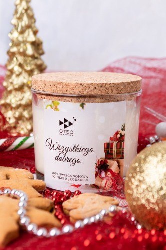 Świeca Świąteczna: Wszystkiego Dobrego (Owoce Leśne) – 250 ml